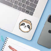 Sticker Sloth Mascot (Ordinateur portable avec iPhone)