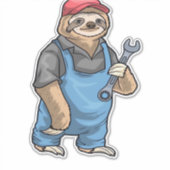 Sticker Sloth Mechanic Wrench Classic T-Shirt (Devant)