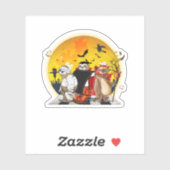 Sticker Sloth Pumpkin Halloween Costume Funny (Feuille)