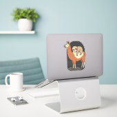 Sticker Sloth Riding Llama (Ordinateur portable sur le bureau)