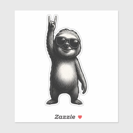 Sticker Sloth Rocking Dance (Feuille)