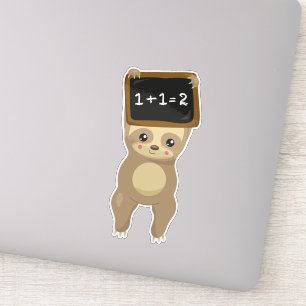 Sticker Sloth School, Jolie Sloth, Baby Sloth, School Boar