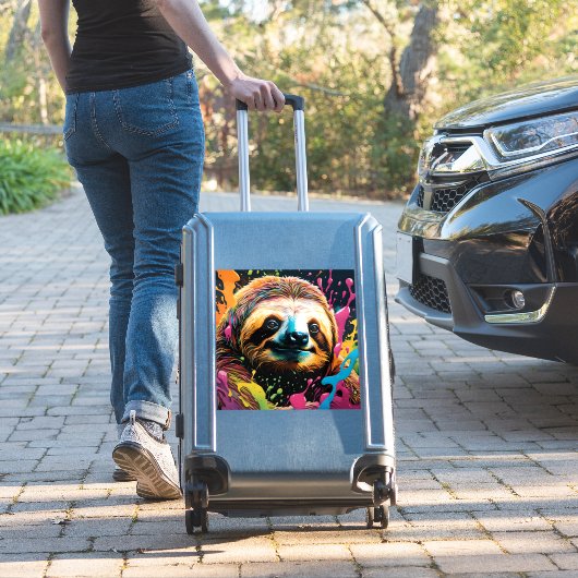 Sticker Sloth with splatters (Valise Insitu)