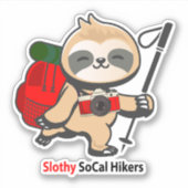 Sticker Slothy SoCal Hikers (Voorkant)