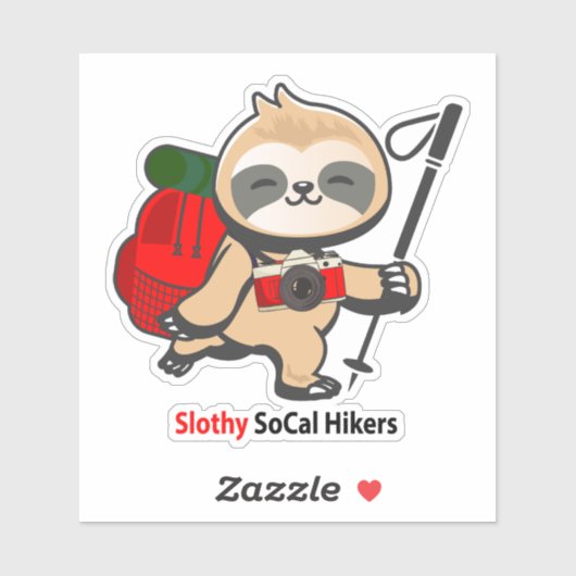 Sticker Slothy SoCal Hikers (Vel)