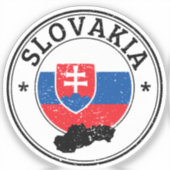 Sticker Slovaque Drapeau Rond Pour Portable Book. (Recto)