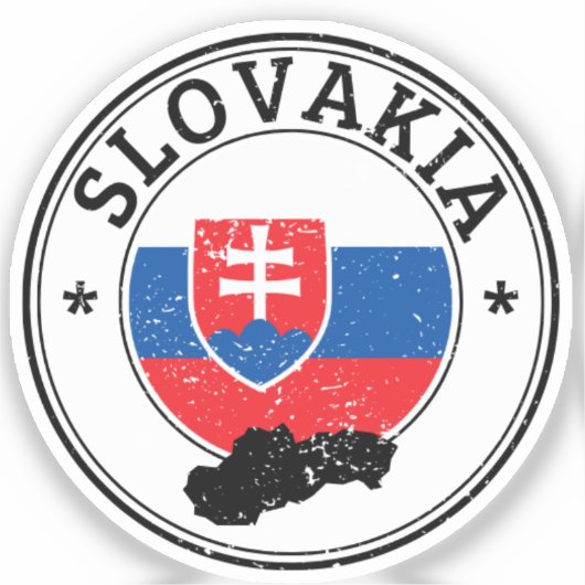 Sticker Slovaque Drapeau Rond Pour Portable Book. (Recto)