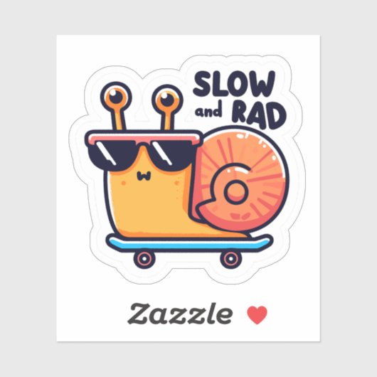 Sticker Slow and Rad (Feuille)