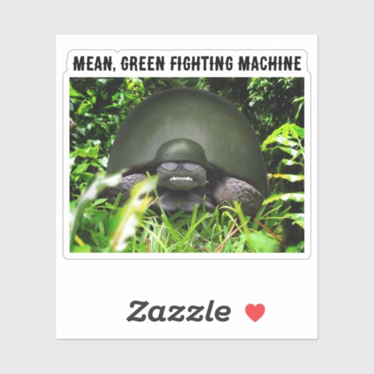 Sticker Slow Commando Turtle (Feuille)