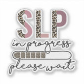 Sticker SLP En Cours Discours Langue Pathologiste (Devant)