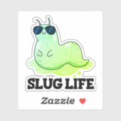 Sticker Slug Life Funky Green Slug Pun (Feuille)