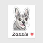 Sticker Small Dog, Big Attitude (Feuille)