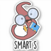 Sticker Smart S Funny Alphabet Pun (Devant)