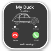 Sticker Smartphone 2CV Deux Chevaux drôle (Devant)