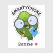 Sticker Smartychoke Funny Artichoke Pun (Feuille)