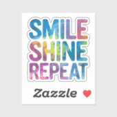 Sticker Smile brillant répéter (Feuille)