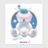 Sticker Smile Pup : Glacier de Rêve et Ours Polaire (Feuille)