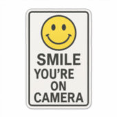 Sticker Smile You're on Camera Sign (Devant)