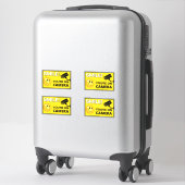 Sticker Smile You're On Camera Sign, Vidéo Surveillance S (Sur valise)