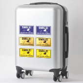 Sticker Smile You're On Camera Sign, Vidéo Surveillance S (Sur valise)