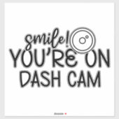 Sticker Smile-youre-on-dash-cam (Feuille)