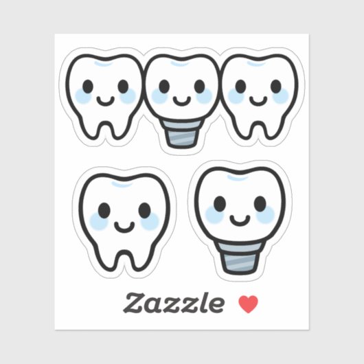 Sticker Smiling Dental Implant (Feuille)