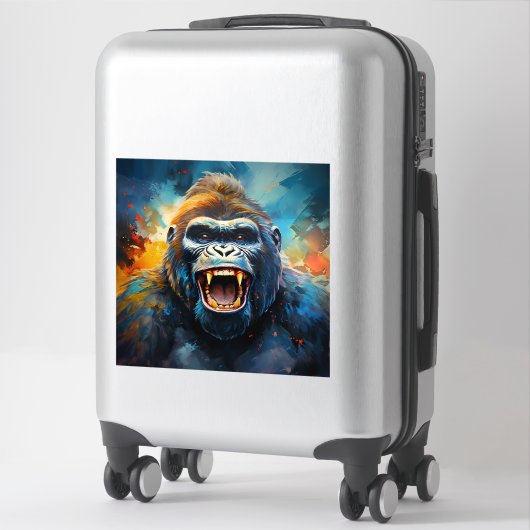 Sticker Smiling gorilla (Sur valise)
