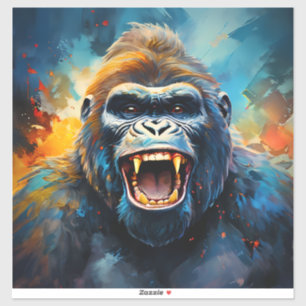Sticker Smiling gorilla