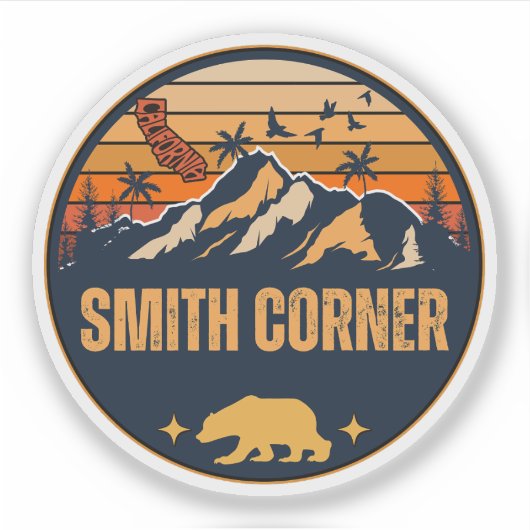 Sticker Smith Corner, Californie (Devant)