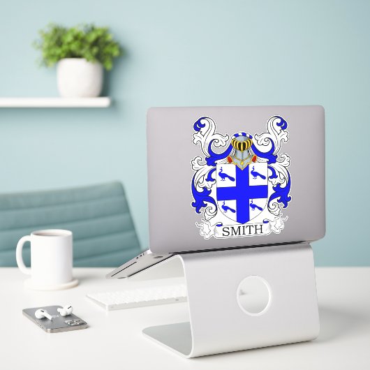 Sticker Smith Family Crest (Ordinateur portable sur le bureau)