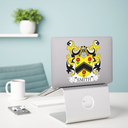 Sticker Smith Family Crest (Ordinateur portable sur le bureau)