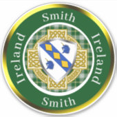 Sticker Smith Irish Shield/Celtic Cross Personalized (Devant)