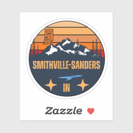 Sticker Smithville-Sanders, Indiana (Feuille)