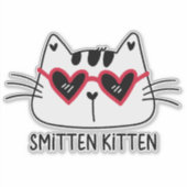 Sticker Smitten Kitten rouge lunettes de soleil de coeur V (Devant)