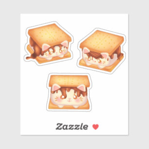 Sticker S'more Chocolate Cats