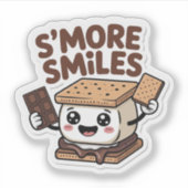 Sticker S'more Sourires Cute Kawaii Campfire Treat (Devant)