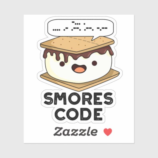 Sticker Smores Code Funny Food Pun (Feuille)