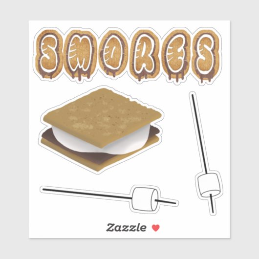 Sticker S'mores et Marshmallows (Feuille)