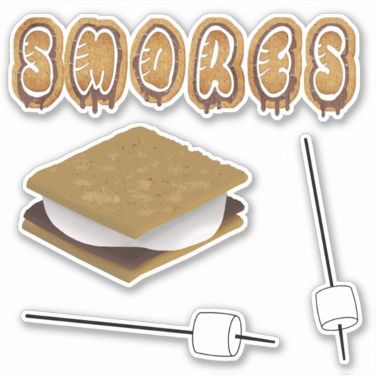 Sticker S'mores et Marshmallows (Devant)