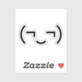 Sticker Smug Emoticon (‿MD) Kaomoji japonais (Feuille)