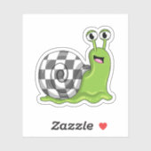 Sticker Snack aux échecs avec échiquier (Feuille)