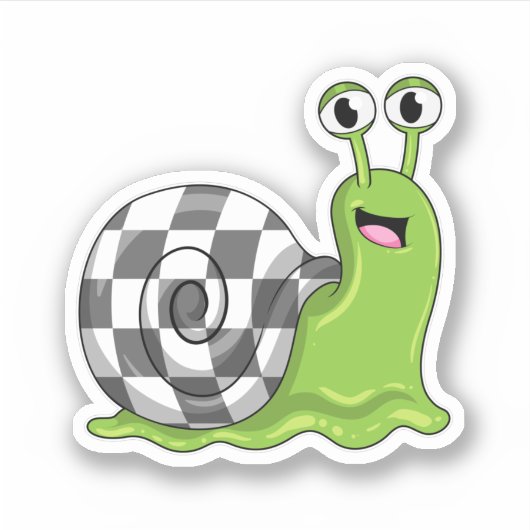 Sticker Snack aux échecs avec échiquier (Devant)