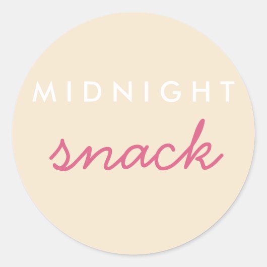 Sticker Snack de minuit Champagne Blush (Devant)