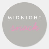 Sticker Snack de minuit gris rose (Devant)