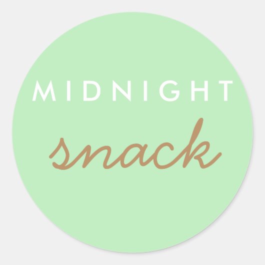 Sticker Snack de minuit Mint Vert Brown (Devant)