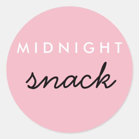 Sticker Snack Rose Blanc Noir (Devant)