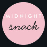 Sticker Snack Rose Blanc Noir<br><div class="desc">Adhérer cet autocollant à votre collation de minuit préférée - Rose Blanc Noir</div>