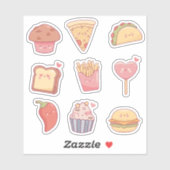 Sticker Snacks Kawaii (Feuille)