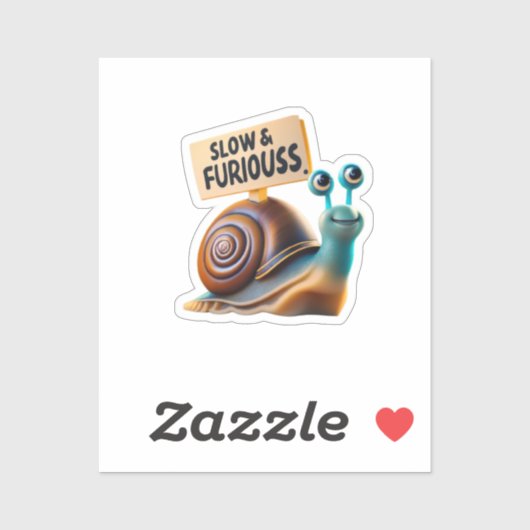 Sticker Snai : "Lent et furieux !" (Feuille)