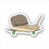 Sticker Snail as Skateboard avec Skateboard (Devant)